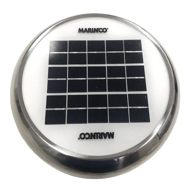 MARINCO Solcelleventilator 4'' Rustfri Day / Night 
