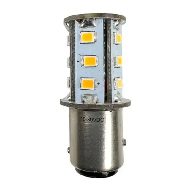 Nautilight BAY15D 1,9w 10-30v 3000k - varmhvit- 15LED - Dimmbar 