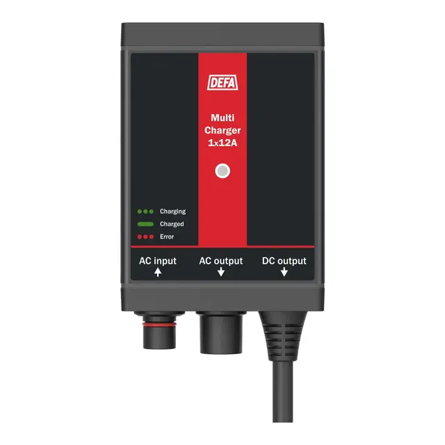 DEFA MultiCharger 1 x 12A - 12V AGM/Gel/Bly/syre-batterier 