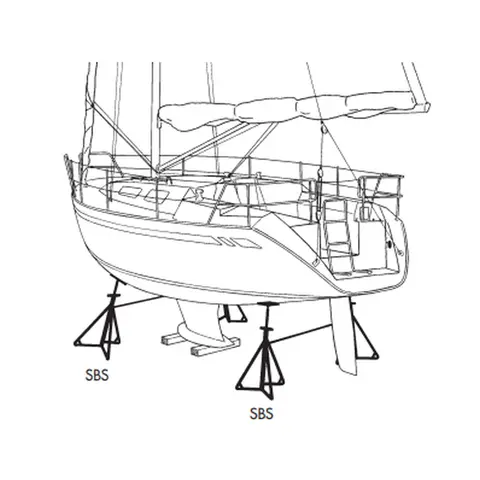 Seilbåtstøtte galvanisert SBS-1 163-206 cm 