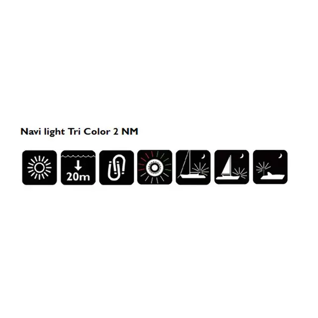 NAVISAFE Navi Light - Tricolor 135° Hvit / 112,5° Rød / 112,5° Grønn 