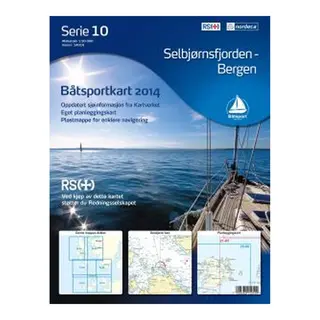 B&#229;tsportkart 10 (L) - 1:50 000, Papir Selbj&#248;rnsfjorden - Bergen