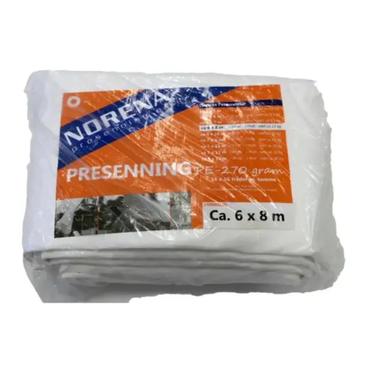 NORENA PE-Presenning 270g - 4 x 6m PE-Pressenning av god kvalitet