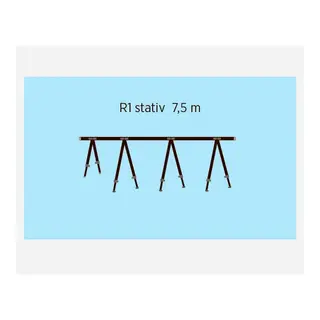 NORENA Dekkstativ R1 - 7,5m passer til alle b&#229;ttyper 19-23ft