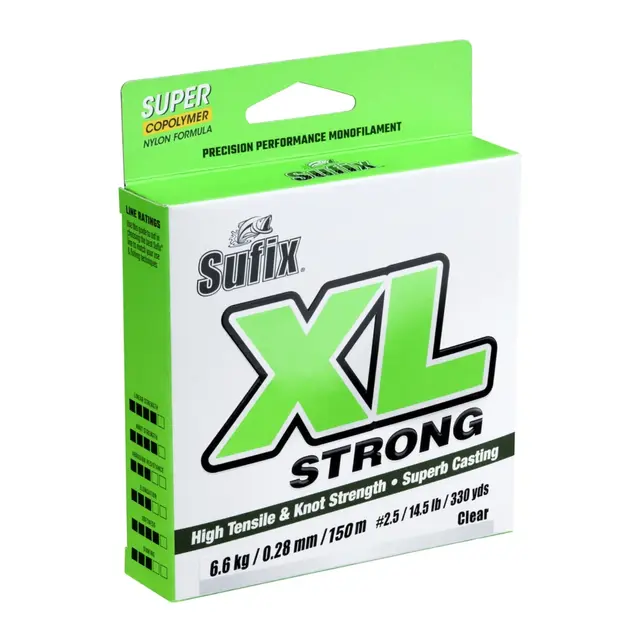 SUFIX XL Strong Clear Fiskesene 150m 0,23mm 4,4kg 