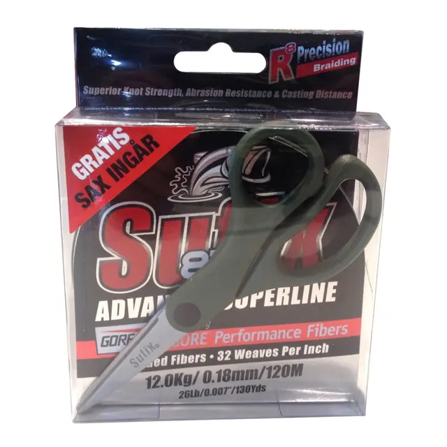 SUFIX 832 Braid m/Saks Neon Lime 120m 0,33mm 28,5kg 