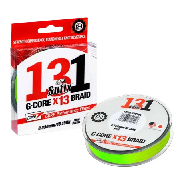 SUFIX 131 G-Core x13 Neon Chartreuse 150m 0,185mm 11,4kg 