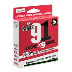 SUFIX 91 Braid Lo-Vis Green 150m 0,185mm 9,5kg