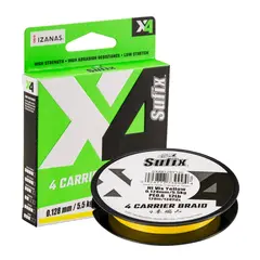 SUFIX X4 Braid Hi Vis Yellow 120m 0,128mm  5,5kg