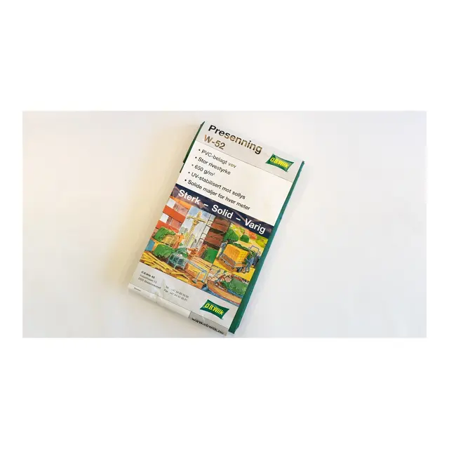 O.B.WIIK Presenning PVC W-52 5x6m - 650g/m² - Grønn 