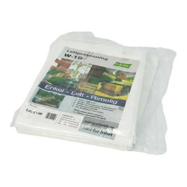O.B.WIIK Lettpresenning W-14 12x18 M - 140 g/m² - Transparent/Hvit 