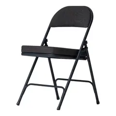 O.B.WIIK Klappstol - Malm&#246; Stol med mykt sort stofftrekk