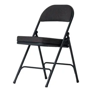 O.B.WIIK Klappstol - Malm&#246; Stol med mykt sort stofftrekk