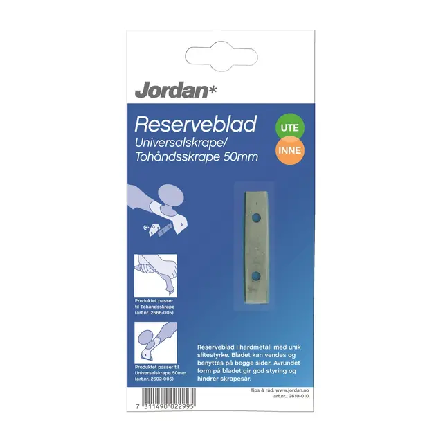 JORDAN Reserveblad hardmetall 50mm for tohånds skrape 