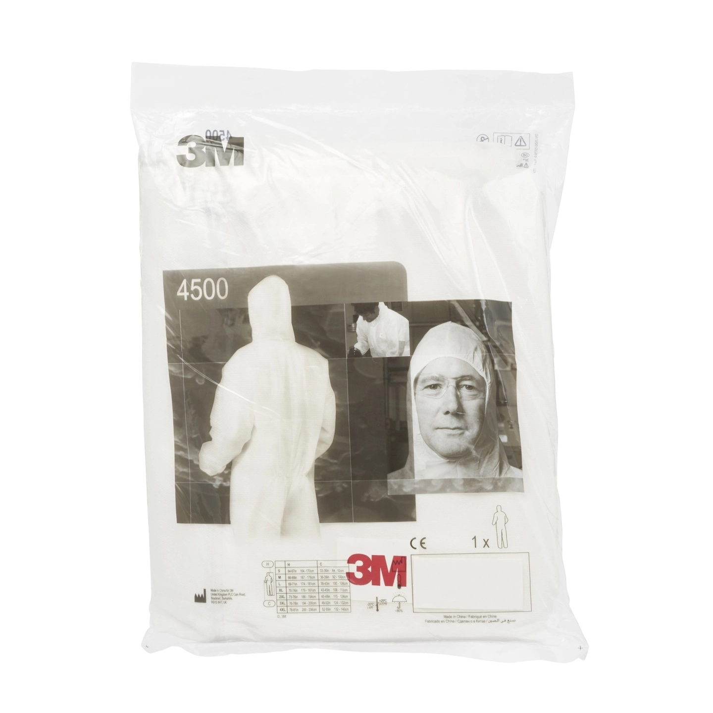 3M Vernedress - str M - Hvit malerdress