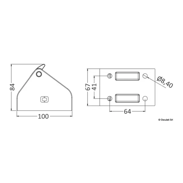 OSCULATI Claw Maxi kjettingstopper 8 - 10mm kjetting - anker kjetting - 316 