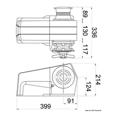 ITALWINCH Devon ankervinsj 8mm 1000w For b&#229;ter 36 til 43 fot