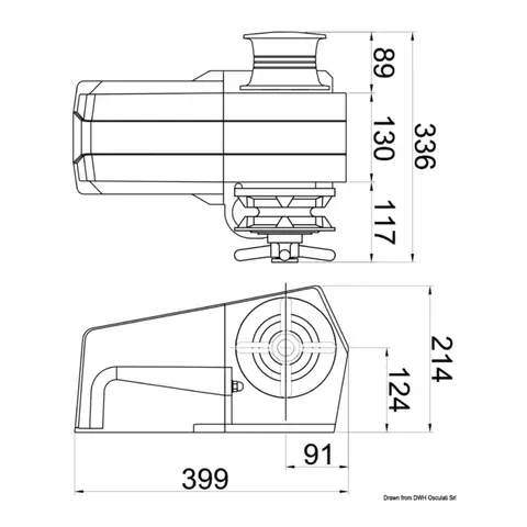 ITALWINCH Devon ankervinsj 8mm 1000w For b&#229;ter 36 til 43 fot