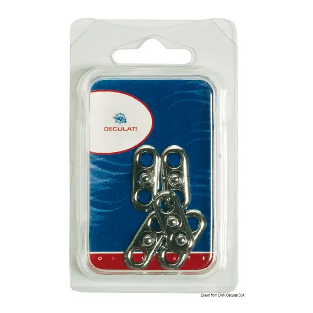 LOXX® kalesjeknapp Plate med han trykk knapp - 5 pk. 