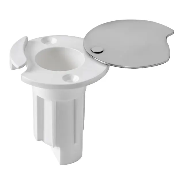 OSCULATI Reservebase for stenger Hvit - Flush - m/ syrefast stålhette 