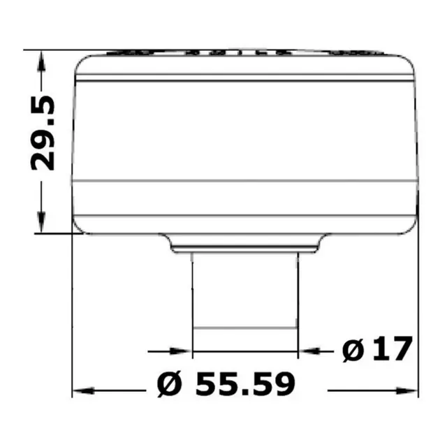 OSCULATI Lanterne 360° LED - 12V - Hvit - 2w navigasjonslys - 10cm 