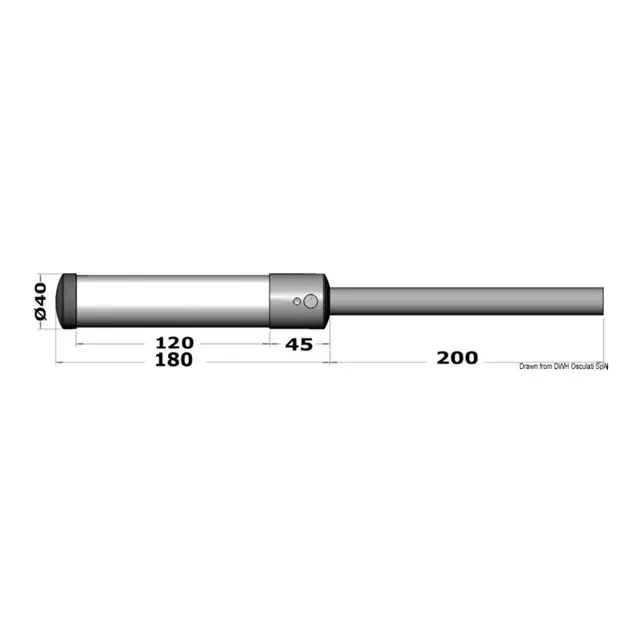 OSCULATI Avtagbar LED-lysstang f.eks for bord - 4W - 12V - 440Lum 