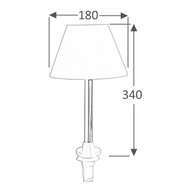OSCULATI Avtagbar LED-lysstang m/skjerm f.eks for bord - 10W - 12V - 440Lum 