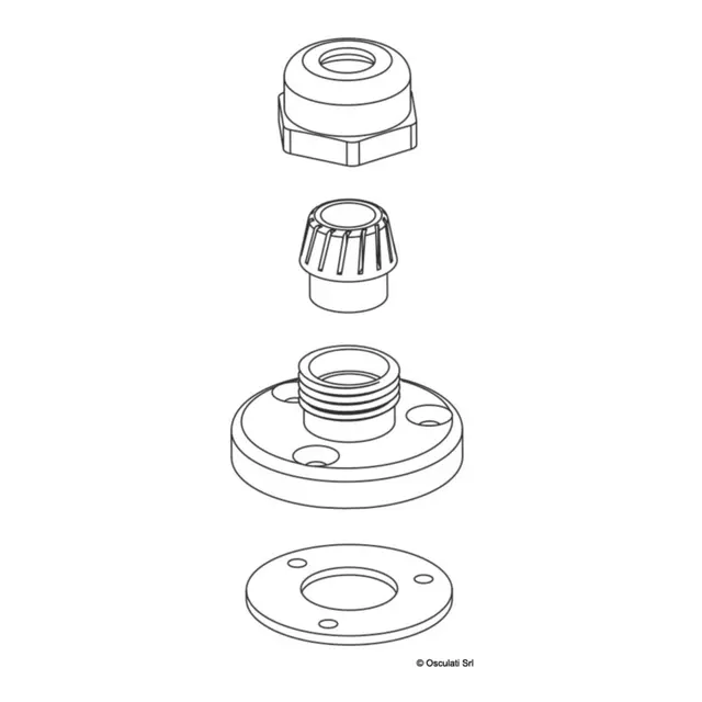 OSCULATI kabelgjennomføring Vanntett 5-8 mm kabel - Syrefast - IP68 