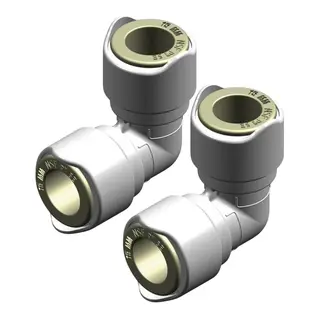 WHALE Quick Connect - hun/hun, 90° Skjøtestykke for 15mm rør - 2pk