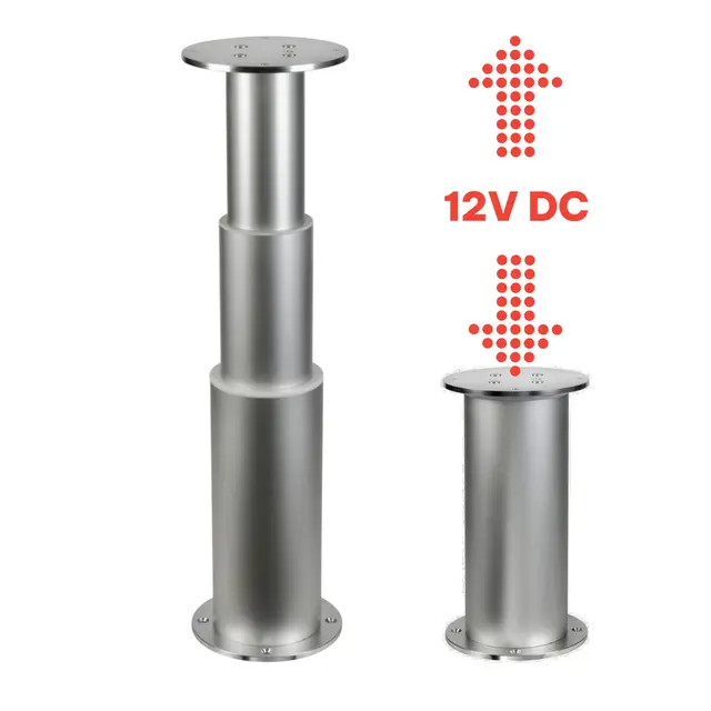 OSCULATI Dudge 77 - El. bordsøyle - 12V 3 trinn - Aluminium - 378 til 778 mm 