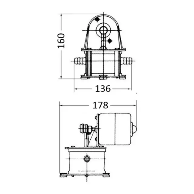 OSCULATI Geiser membran lensepumpe 12V - Selvsugende 