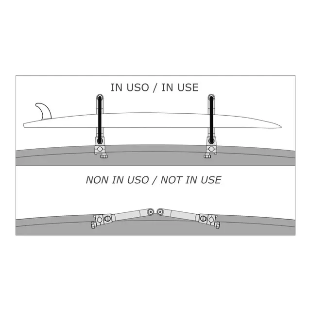 OSCULATI SUP-holder Deluxe Syrefast, passer til 20-28mm Rekkestøtte 