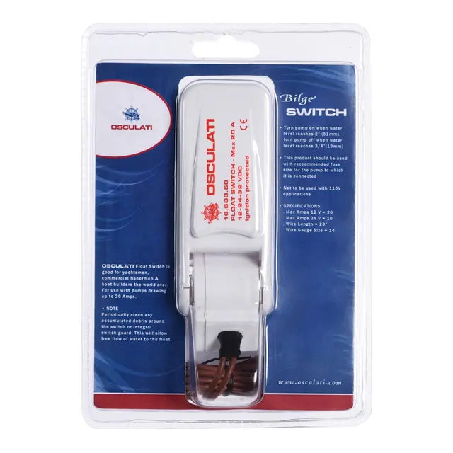 OSCULATI Nivåbryter for lensepumper 12V / 24V 