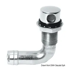 OSCULATI Tanklufter 90° - 19mm Syrefast stål