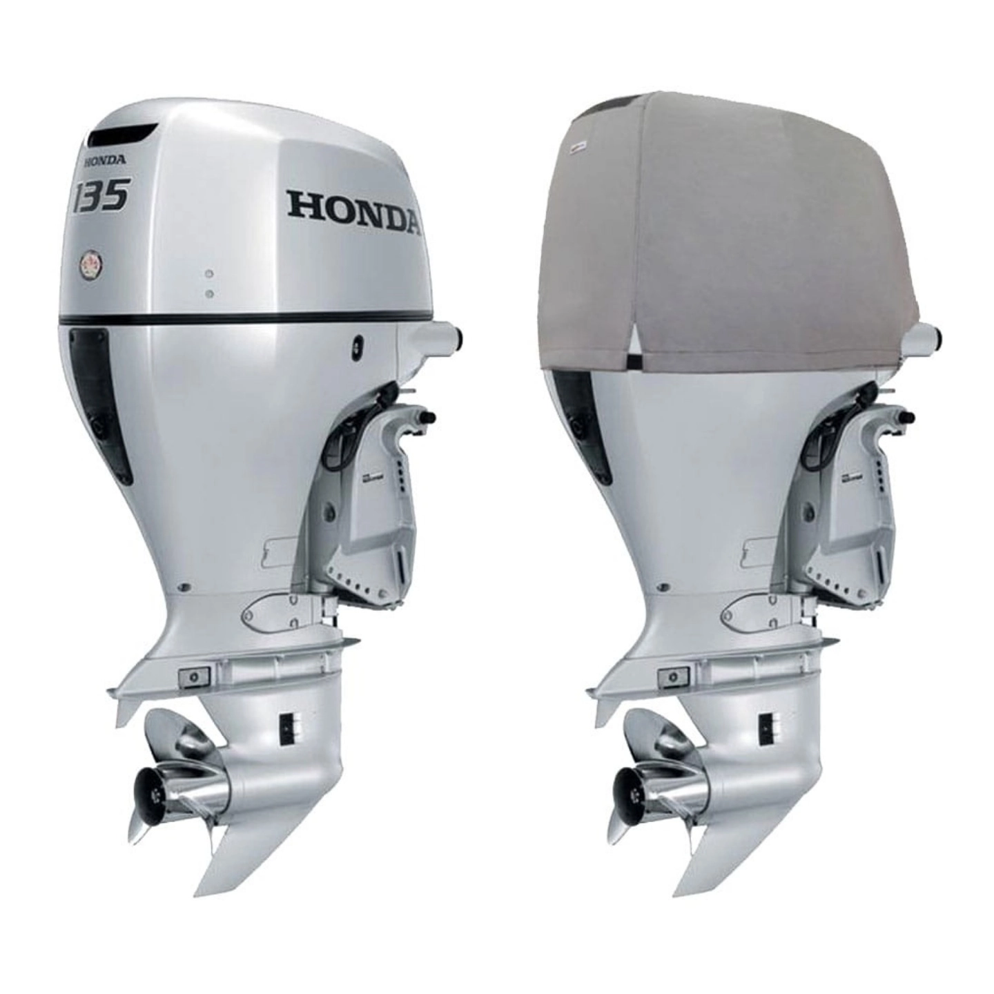 OCEANSOUTH Skreddersydd trekk HONDA BF115/135/150 4 syl 2,3L - Farge: Grå