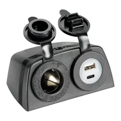 OSCULATI Lighter og USB-uttak Utenp&#229;liggende - 2,4amp