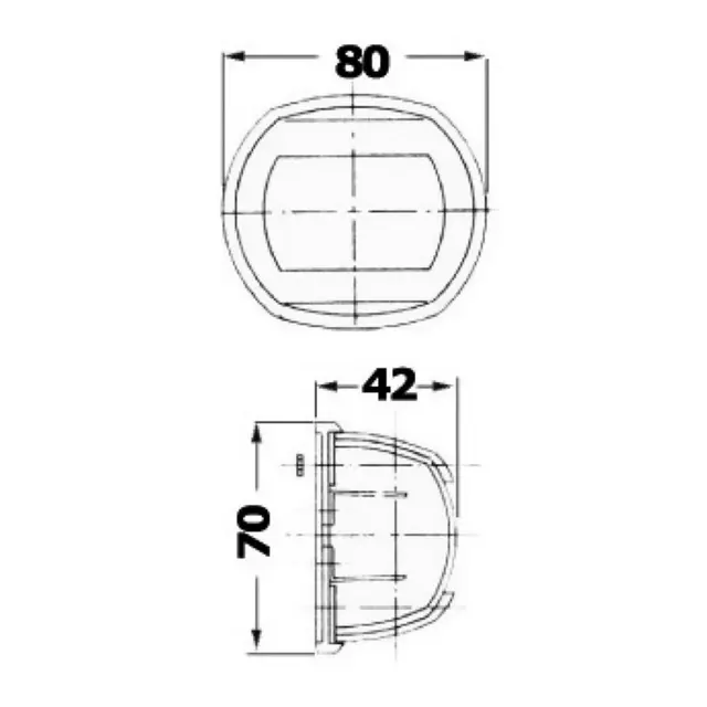 OSCULATI Sphera12 Lanterne Hvit, Babord 
