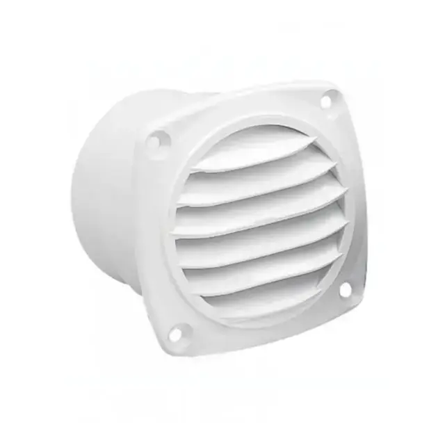 OSCULATI Hvit ventilrist i ABS plast 100mm slange - 125x125 rist 