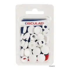 OSCULATI Pyntekopper 20pk hvit 3,5/4,2 mm skruer - snap on deksel