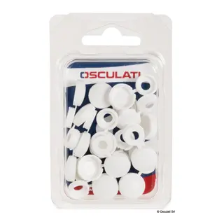 OSCULATI Pyntekopper 20pk hvit 3,5/4,2 mm skruer - snap on deksel