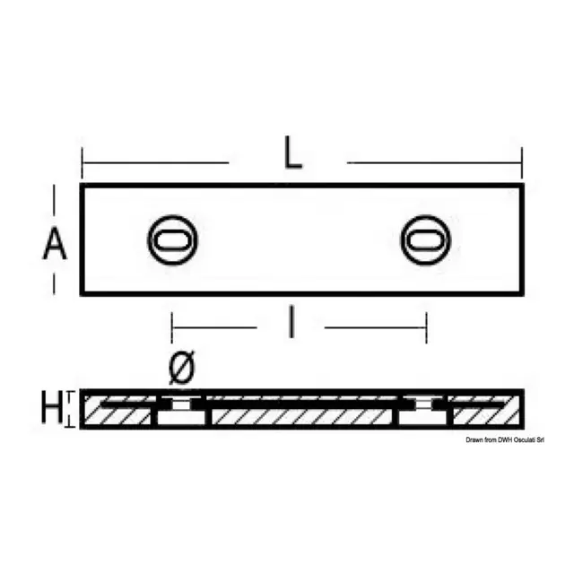 OSCULATI Bolt-on zinc anode Bolt-on zinc anode 