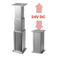 OSCULATI Dudge 77 - El. bordsøyle - 24V 3 trinn - Aluminium - 378 -> 778 mm