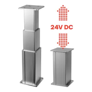 OSCULATI Dudge 77 - El. bordsøyle - 24V 3 trinn - Aluminium - 378 -> 778 mm