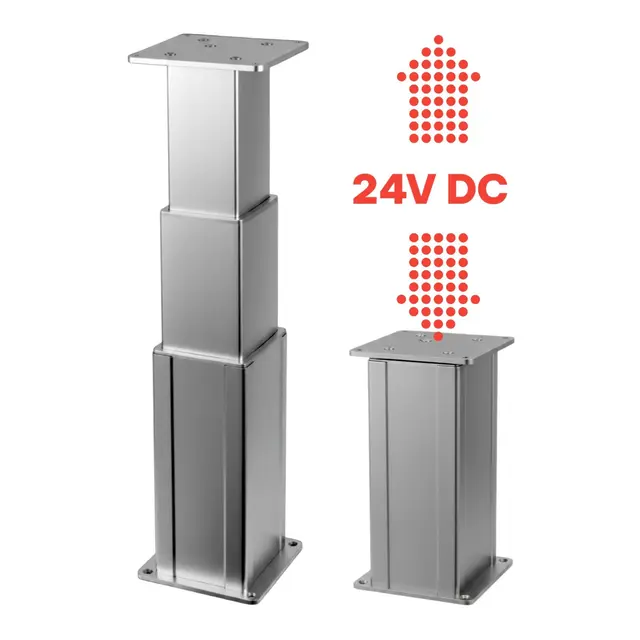 OSCULATI Dudge 77 - El. bordsøyle - 24V 3 trinn - Aluminium - 378 -> 778 mm 