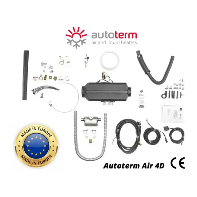 AUTOTERM Dieselvarmer 4kW - 12V Luftvarmer - Inkl. monteringssett 