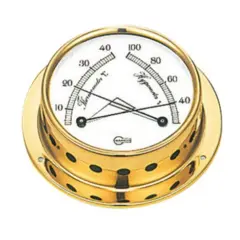 OSCULATI Hygrometer og termometer Forgylt - Ø 85mm