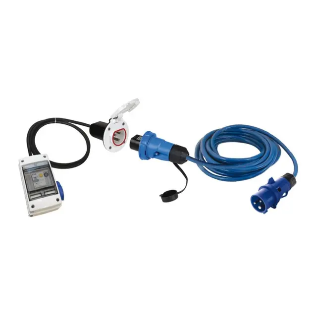 OSCULATI Landstrømspakke 16A 220V - 10m kabel - Sort syrefast plugg 