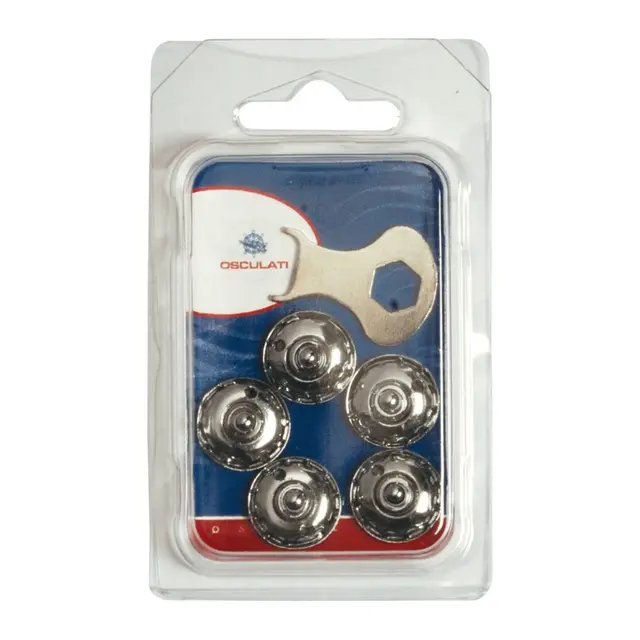 LOXX® Kalesjeknapp - Han Monteres i kalesje/tekstil - 5 pk 