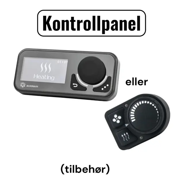 AUTOTERM Dieselvarmer 4kW - 12V Inkl. monteringssett men uten betjening 