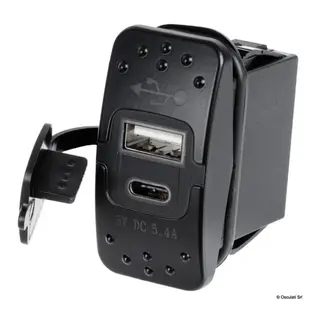 OSCULATI USB A+C bryter 12V/24V